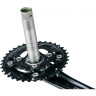 Система SHIMANO DEORE, M617, 170 мм, интегрированный вал, 38/24T без каретки, черный EFCM617CX84L